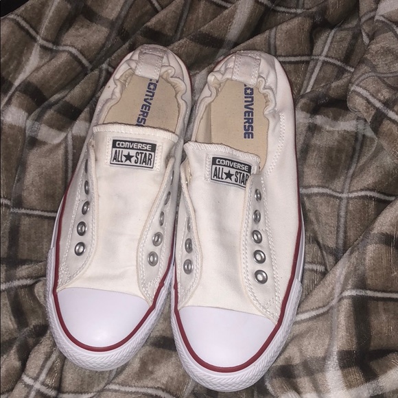Converse Shoes - White Slip-On Converse, Size 11, no laces, NWOT!